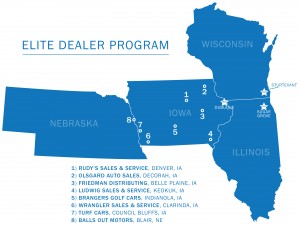 Harris Golf Cars Elite Dealer map