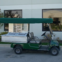 Deluxe Beverage Car with Cooler & Display Cabinet