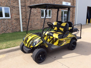 Used Yamaha Custom Iowa Hawkeye Golf Car-Iowa, Illinois, Wisconsin, Nebraska-Harris Golf Cars