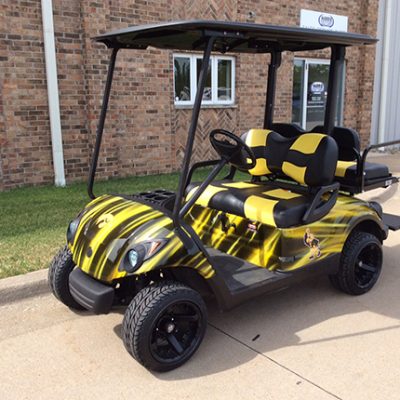 Used Yamaha Custom Iowa Hawkeye Golf Car-Iowa, Illinois, Wisconsin, Nebraska-Harris Golf Cars