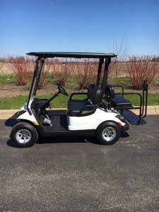 48V Electric White Golf Cart-Harris Golf Cars-Iowa, Illinois, Wisconsin, Nebraska