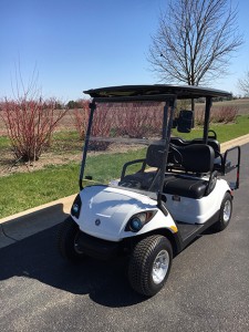 48V Electric White Golf Cart-Harris Golf Cars-Iowa, Illinois, Wisconsin, Nebraska