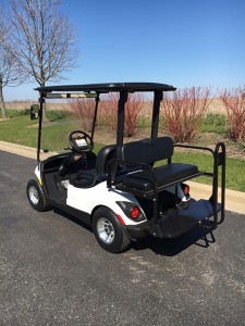 48V Electric White Golf Cart-Harris Golf Cars-Iowa, Illinois, Wisconsin, Nebraska