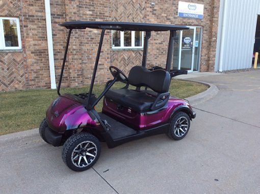 Custom Purple and Black Golf Car