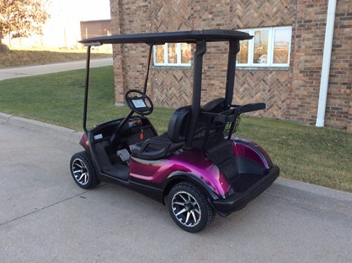 Custom Purple and Black Golf Car - Image 2