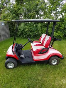 2008 Yamaha Red White=Harris Golf Cars-Iowa, Illinois, Wisconsin, Nebraska