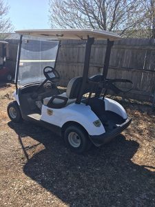 White Yamaha Golf Car-Harris Golf Cars-Iowa, Illinois, Wisconsin, Nebraska