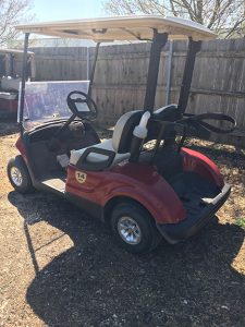 Garnet Red Gas Golf Car-Harris Golf Cars-Iowa, Illinois, Wisconsin, Nebraska