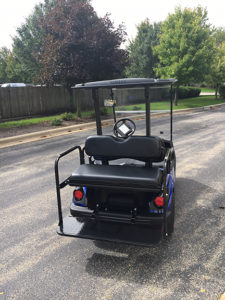 2013 Blue and Black Swirl 4-Passenger Golf Car