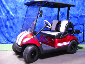Custom Red and White Golf Car