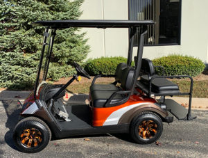 2015 Custom Orange and Silver Golf Car