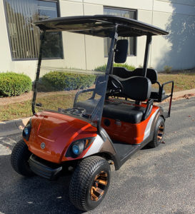 2015 Custom Orange and Silver Golf Car