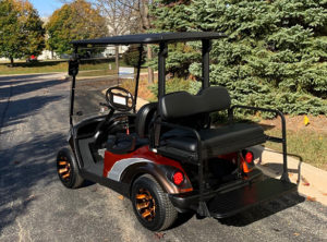 2015 Custom Orange and Silver Golf Car