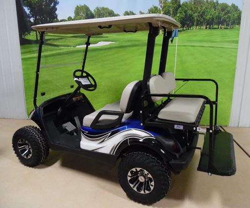 2010 Blue and White Golf Car