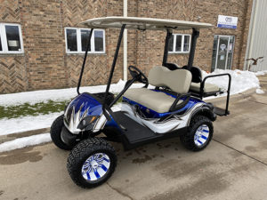 2013 Blue, White and Black Custom Golf Car