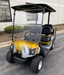 2010 Custom Silver and Yellow Golf Car