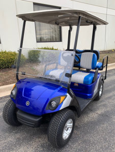 2014 Custom Sliver and Blue Golf Car