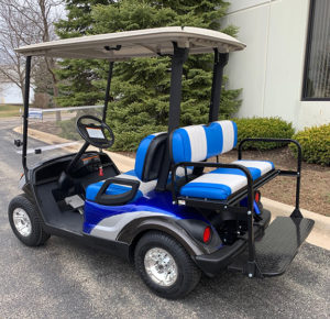 2014 Custom Sliver and Blue Golf Car