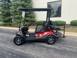 2015 Red and Silver Golf Car