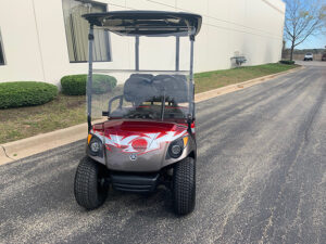 2015 Red and Silver Golf Car