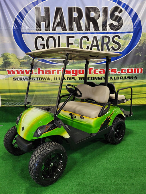 2015 Custom Black, Green and Yellow Golf Car