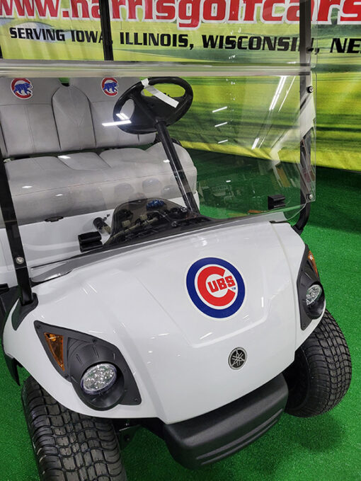 Custom Chicago Cubs Glacier White Golf Car - Image 2
