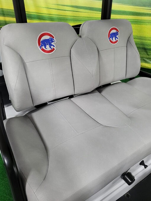 Custom Chicago Cubs Glacier White Golf Car - Image 4