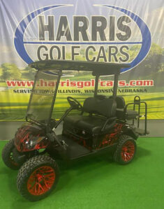 2013 Black and Red Flame Golf Car