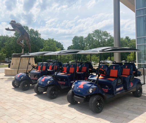 Custom University of Illinois 6-Passenger Golf Cars