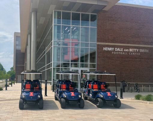 Custom University of Illinois Illini Football 6-Passenger Golf Cars - Image 3