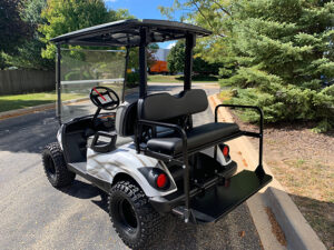 2011 Lifted Gray and Black Golf Car