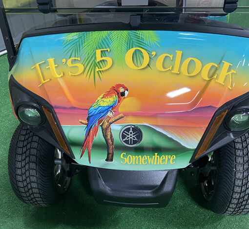 Custom Margaritaville 4-Passenger Golf Car - Image 2