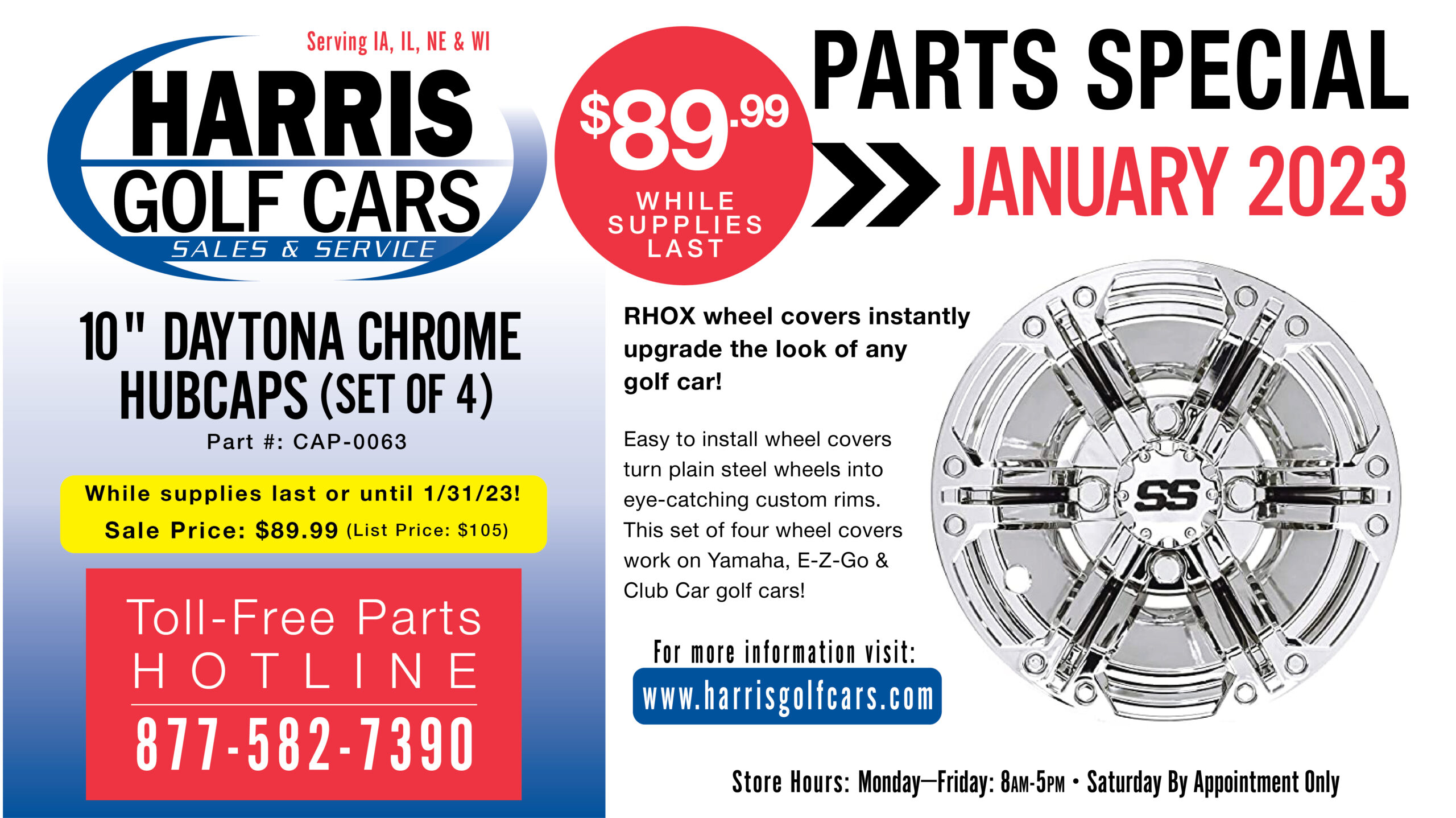 HGC_Parts_Special_Hubcaps_Jan_2023 Harris Golf Cars