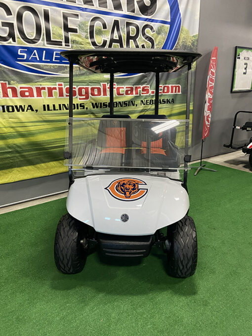 Custom Chicago Bears Glacier White Golf Car - Image 2