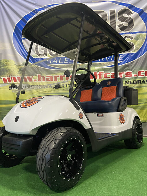 Custom Chicago Bears Glacier White Golf Car - Image 3
