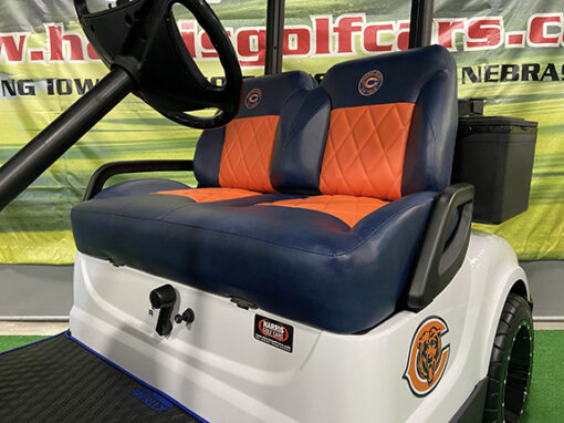 Custom Chicago Bears Glacier White Golf Car - Image 4