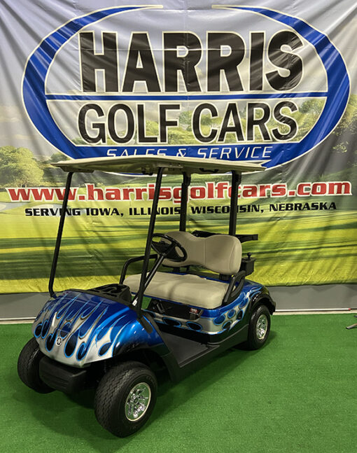 2014 Silver and Blue Tribal Golf Car