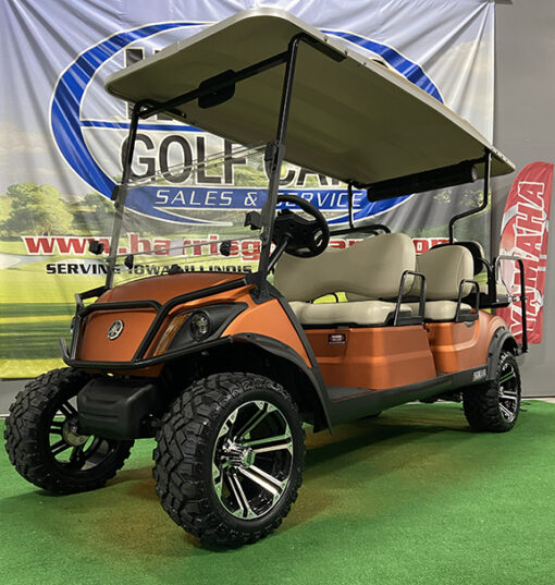 2022 Yamaha Concierge 4E Atomic Flame 6-Passenger Golf Car - Image 3