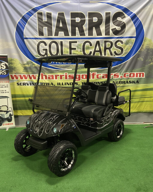 2011 Black and Silver Flame Golf Car