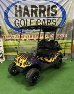 2011 Yellow and Purple Tribal Golf Car
