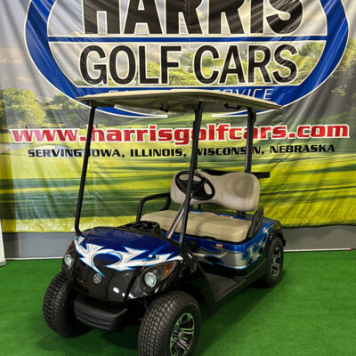 Custom Blue and Black Tribal Golf Car