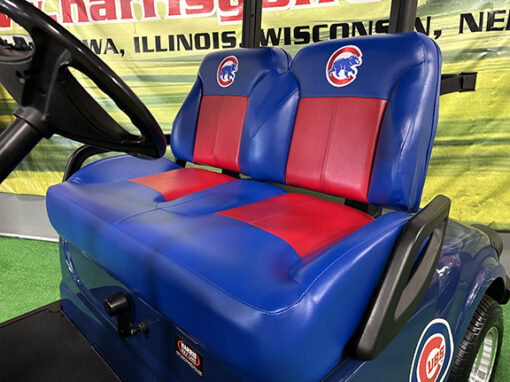 Custom Tanzanite Chicago Cubs Golf Car - Image 4