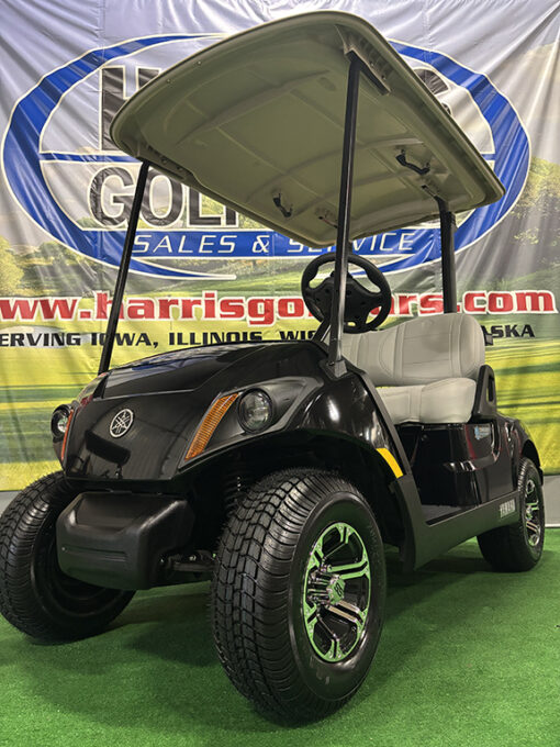 2023 Yamaha AC PTV LI Onyx Black Golf Car - Image 3
