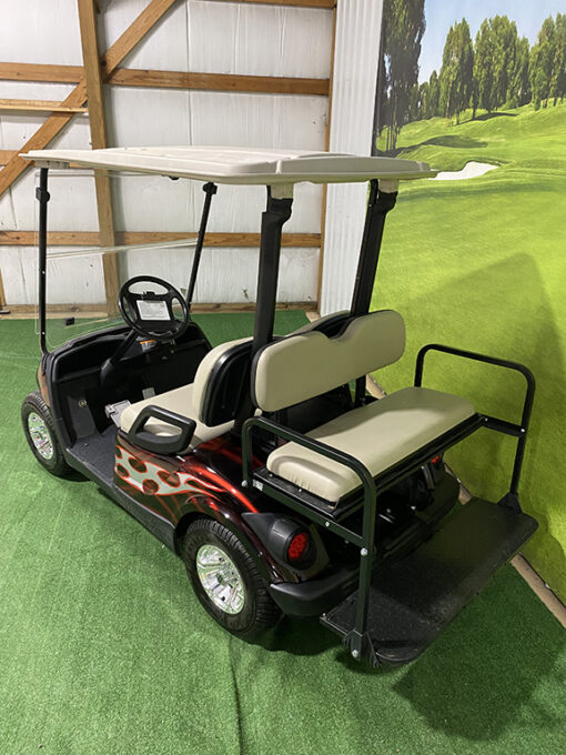 Custom Red and Black Flame 4-Passenger Vehicle - Image 5