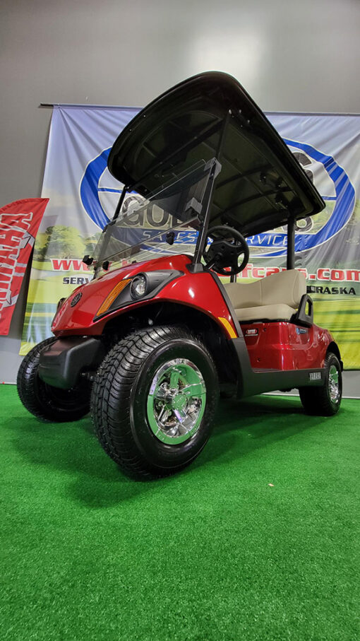 2022 Yamaha Drive 2 Lithium PTV Jasper Red Metallic Golf Car - Image 3