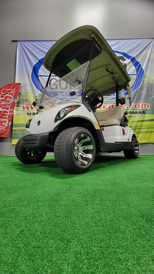 2015 Yamaha Drive Electric PTV Glacier White Golf Car - Image 3